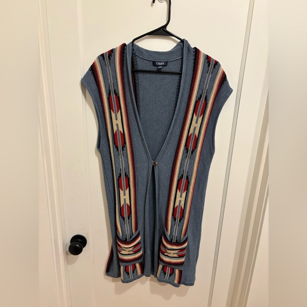Chaps Cotton Sweater Vest XL